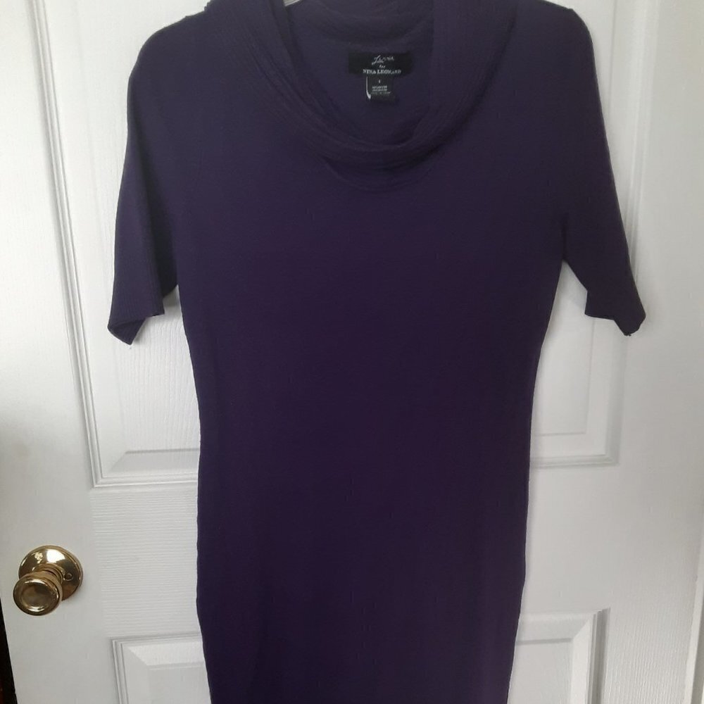 Nina Leonard Purple Sweater Dress. Size Small. - Picture 1 of 3